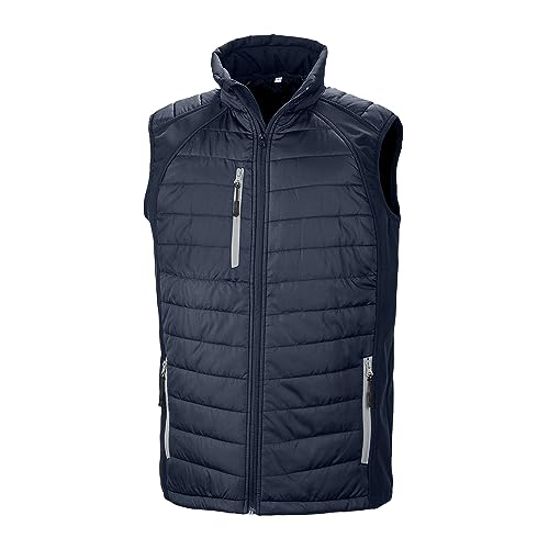 Image of Result Unisex Adult Compass Softshell Gilet (XL) (Navy/Grey)