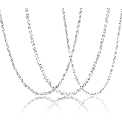Fehki 3 PCS Men's Chain Necklace Set Cover