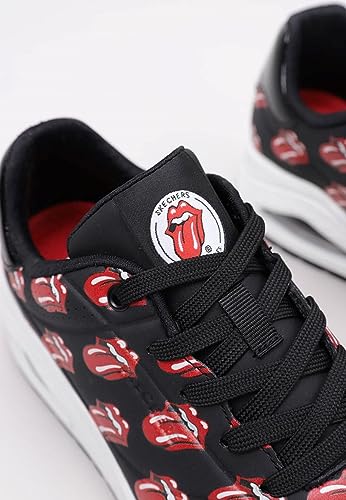 Skechers Women's X Uno Rolling Stones Black/Red Low Top Sneaker Shoes 6