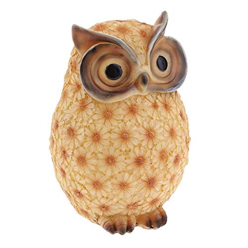 Homyl Coruja De Jardim Com Luz Solar - Torne Sua Casa/Jardim Mais Atraente