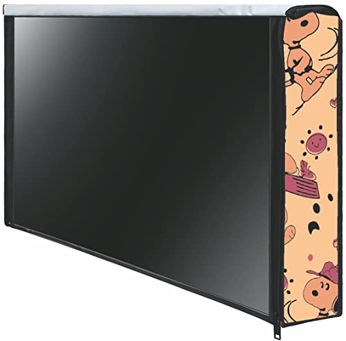 Image of Wacky 32 Inch Smart LED TV Cover PVC Waterproof Printed with Transparent Polythene Layer Compatible for Sony, Mi, Kodak Smart LED TV