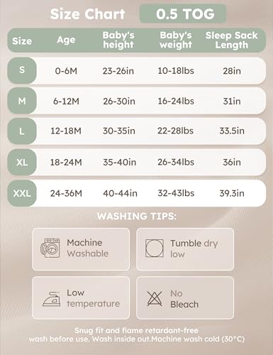 image for Yoofoss Baby Sleep Sack 0-6 Months Wearable Blanket for Babies 100% Or
