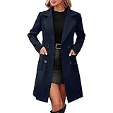 Design élégant : Ce long trench-coat en laine pour femme allie élégance intemporelle et fonctionnalité. Col à revers,fermeture boutonnée,il vous garde au chaud sans vous encombrer. Ceinture à la taille,poches latérales pour réchauffer vos mains ou ranger vos affaires,manteau croisé en laine. Ce caban pour femme met en valeur vos courbes naturelles et vous assure un look tendance et séduisant.