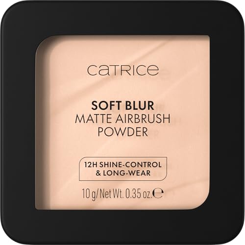 Catrice Soft Blur Matte Airbrush Powder | Lightweight & Mattifying Pressed Setting Powder for Long Lasting Makeup | Talc Free Fragrance Free Vegan & Cruelty Free (005C)