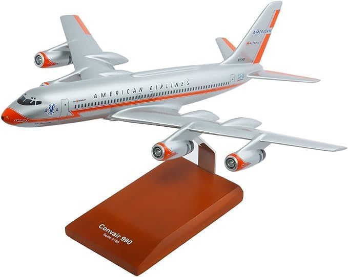 Convair CV-990 Coronado American Desktop Display Airplane Model Scale:1/100