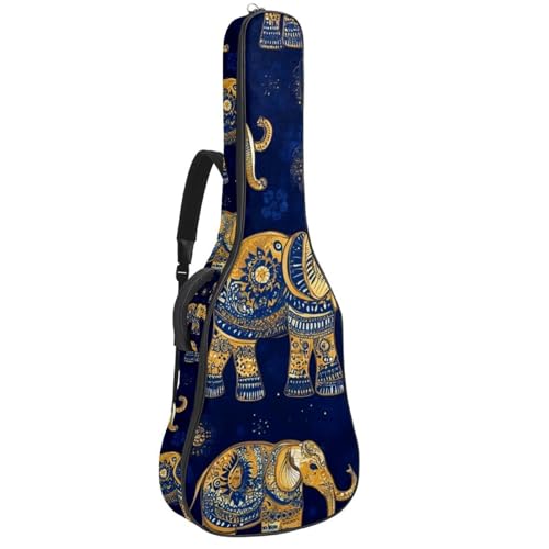 Housse de transport pour guitare acoustique élégante et imperméable motif éléphant