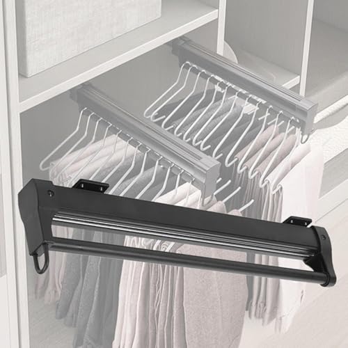 Rail de vêtements extensible pour armoire télescopique coulissante