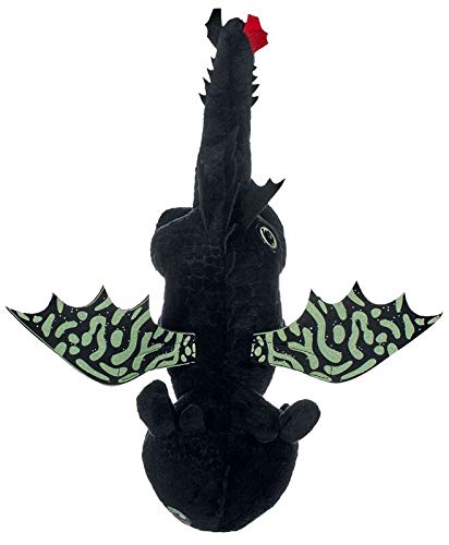 Petoske Toothless Night Fury 40cm Drachenzähmen leicht gemacht 3 Schwarz Plüsch Films How To Train Your Dragon 3 Original leuchtet im Dunkeln