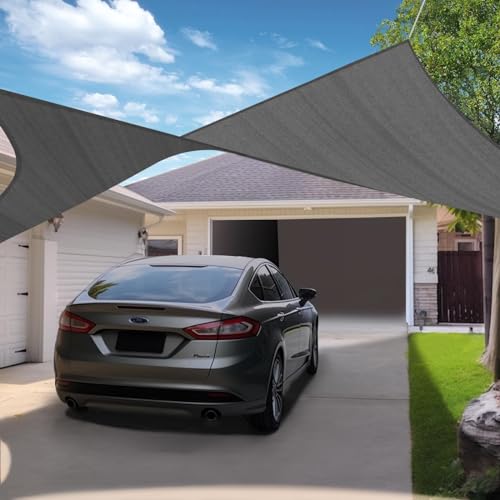 Image of KANAGAWA 20'X26' Sun Shade Sail Dark Gray Curved Rectangle