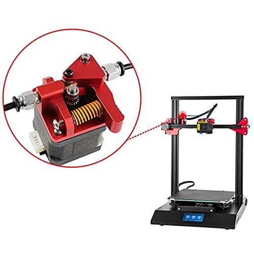 Lysee 3D Printer Parts & Accessories - 3D Printer Accessories Cr-10S Pro Ender-3 Double Pulley Extruder with 4PCS Upgraded Hand Twist Leveling Nut - (Color: red)