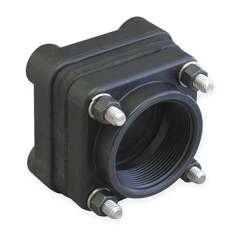 Tank Flange,1 1/2 in Outlet,FNPT,Poly