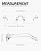 SODQW Rimless Blue Light GLasses for Women Office-Siren Bayonetta Non Prescription Metal Rectangle Frameless Eyewear