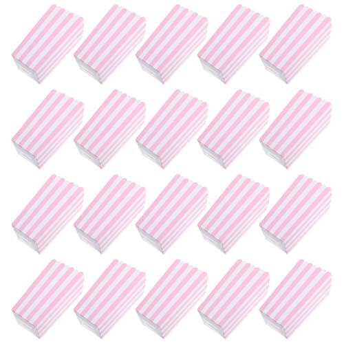 Alipis 40pcs Popcorn Buckets: Striped Paper Container Night Carnival Party - Stackable & Oil-resistant - Paper Bucket for French Fries Candy Cookie