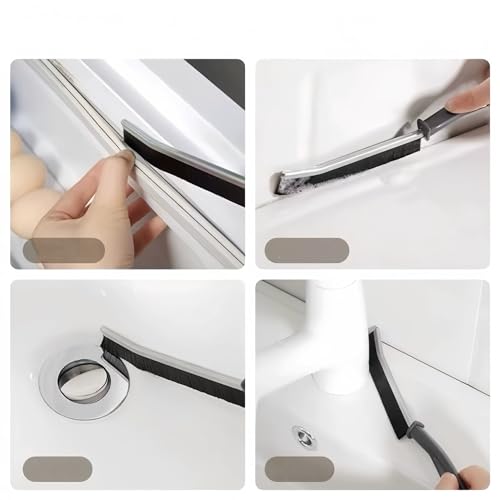 Image of 5pcs Crevice Cleaning Brush, Multifunctional Gap Brush for Cleaning Dead Corners Bathroom, Kitchen, Window, Multifunctional Gap Brush, Kitchen, Window, Faucet, Window or Sliding Door Track