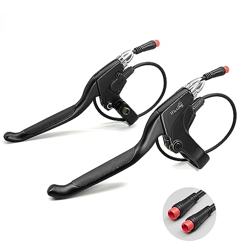 MUSELK Electric Bicycle Brake Lever, 2-pin Male Connector for Electric Bike or Scooter, Ebike Parts Cut Off Power When Braking
