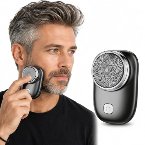 Image of ANGENIL Mini Electric Shaver for Man, Portable Shaving Machine for Man, Pocket Size Clean Shave Trimmer for Men, Foil Shaver for Men, Type-C Fast Charging, Wet and Dry Use for Home, Travel, Outdoor