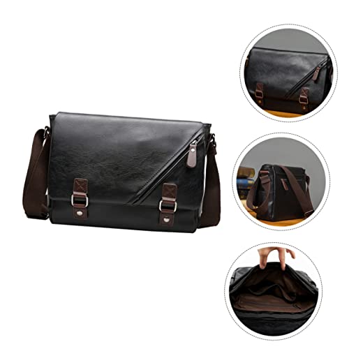 BESTYASH 1pc Portable Pu Business Briefcase Bag for Men Crossbody School and Outdoor Use Material Spacious for Envelop Style4