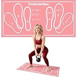 Squat Mat with Foot Position,Non-Slip Workout Mat for Squats & Leg Exercises, Improves Muscle Activation & Knee Support, Home Gym Fitness Mat,30 * 13.8'inch Squat Pad (Pink)