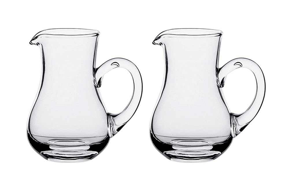 2pcs Glass Creamer Pitcher Sauce Serving Pitcher Milk Creamer Jug,100ml