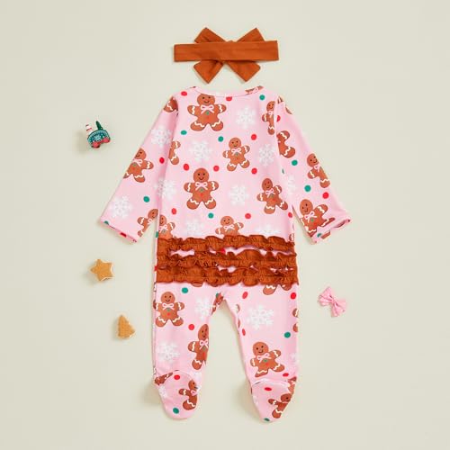 Image of Kuriozud Newborn Infant Unisex Baby Boy Girl Button Solid Romper Bodysuit One Piece Jumpsuit Outfits Clothes | Newborn Baby Girl Sleeper for Daily, Brithday, Halloween, Christmas, New Years, Valentines, St. Patrick's Day, Easter 0-9M