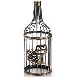 ZOOFOX Metal Wine Cork Holder, Big Metal Vino Cork Container, Decorative Tabletop Cork Storage Gift for Wine Lovers