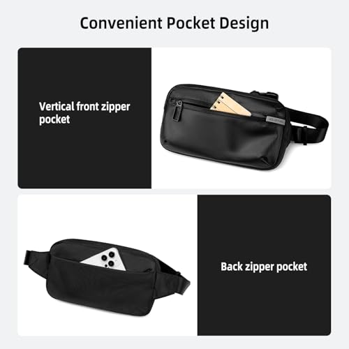 Image of Golden Wolf Chest Bag for Men 2L Sling Bag for Mobile Phone Passport Crossbody Bags Sleek Side Bag Water-Resistant Fanny Pack for Office Casual Daily Use