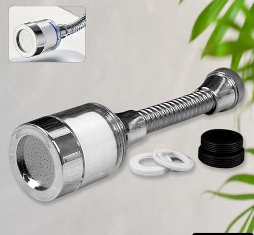 Image of Generic A274 Flexible Faucet Sprayer, Stainless Steel, Plastic, 6cm Diameter, 16cm Length, WaterSense, Faucet Aerator