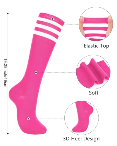 Century Star Knee High Striped Socks for Women - Long Thin Tube Sports Thigh High Socks Tall Stockings2