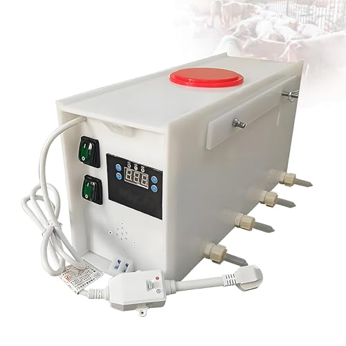 DzkZen MáQuina AutomáTica para La Lactancia De Lechones, Comedero De Doble Lado, 8/10/14 Tetinas, con Control De Temperatura Y SimulacióN De Sonido. 8Nipples