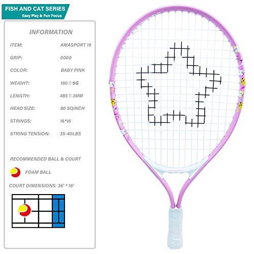 image for AMA SPORT AMA Junior Tennis Racket for Kids Toddlers Starter Tennis Ra