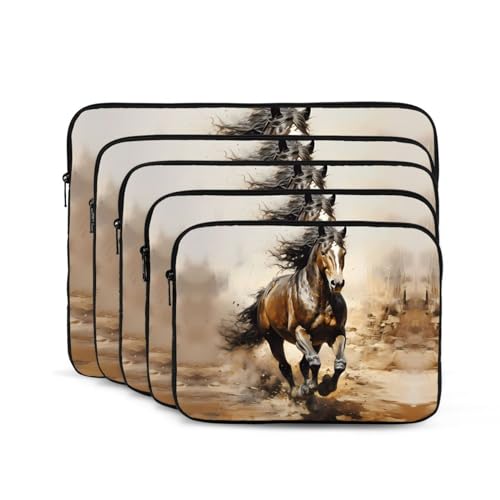 Western Horse Laptop Sleeve Case 15 Inch Suitable For Notebook Computer Tablet Traveling Carrying Simple Case2