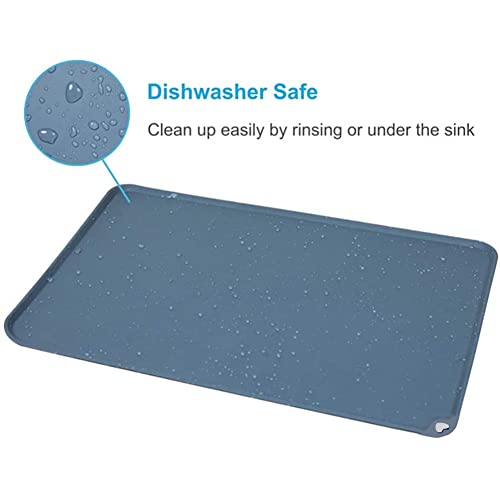 Silicone Pet Feeding Mat For Dog Cat Bowls, Waterproof Pet Food Mat Tray With Edges, Non Slip Dog Cat Bowl Mats For Food And Water, Pet Bowl Mat Dog Placemats For Floors (16.1 X 12.2 Inch, Pink) #TOP5