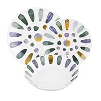 Servizio Piatti Per 6 Persone In Stoneware 18 Pezzi - Design Colorato Lavastoviglie Safe