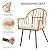 YITAHOME 5-Piece Dining Table Set with 4 Chairs, Kitchen Table & Chairs Set for 4, Boho Dining Room Table Set with Soft Cushion Chairs and 4 Holders, Perfect for Kitchen and Dining