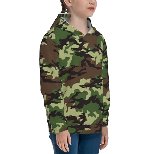 Camouflage Kids Pullover Hoodies Boys Sweatshirts Girls Athletic Clothes with Pocket3