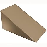 7”, 10”, 12”- inch Foam Bed Wedge Zippered Cover/Pillow Replacement Cover (24' X 24' X 7', Dune)