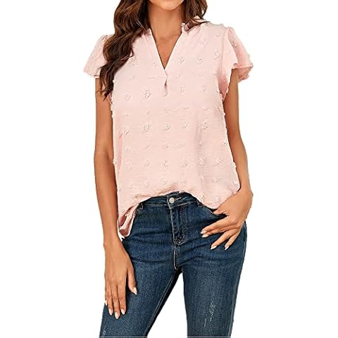 Blusa de Manga Corta con Cuello en V Coloody Cover