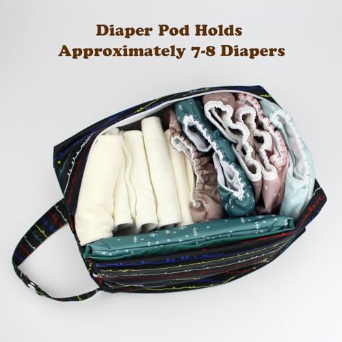Image of Mama Koala Waterproof Diaper Pods for Baby Items, Cloth Diapers, Swimsuits, Travel, Gym Clothes, Beach, Pump Parts, Toiletries, 2 Pack(DP-Love You)