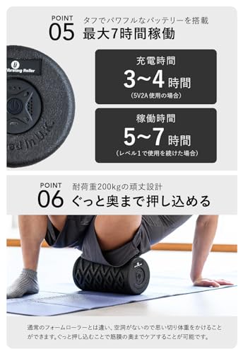 uFit Vibrating Roller 電動 フォームローラー プロ の商品画像 5