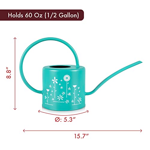Homarden 60 oz. Copper Watering Can, Metal Watering Can with Long Spout, Watering Can for Outdoor and Indoor Plants , Mini Watering Can, Long Spout Water Can, Plant Watering Can, Small Watering Can