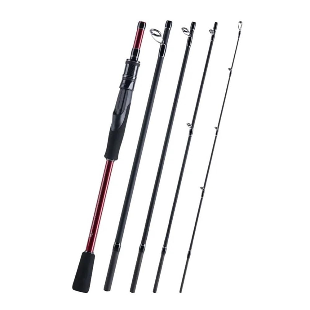 Wędki, Wędka spinningowa 24T Carbon 2,1 m/2,4,7 m 6-sekcyjna, lekka