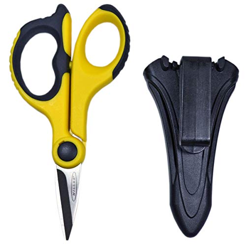 Miller KS-2 Fiber Optic Kevlar Scissors with Belt Loop Pouch Easily Portable Utility Scissors for Working Electricians and Technicians 6.0 Inches 2.8 Ounces