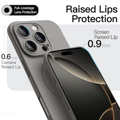 Image of JETech Magnetic Slim Case for iPhone 16 Pro Max, Natural Titanium