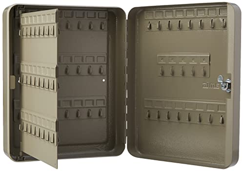 Amig Wall Mounted Key Cabinet Model 2172 Epoxy Grey Steel with Security Lock and 2 Blank Key Holder with Capacity for 93 Keys Dimensions 300 x 240 x 80 mm - Image 3