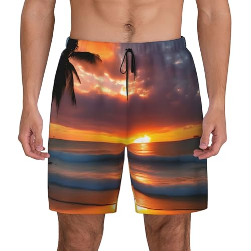 Bañador para hombre transpirable y ligero Sunset Beach Print de secado rápido
