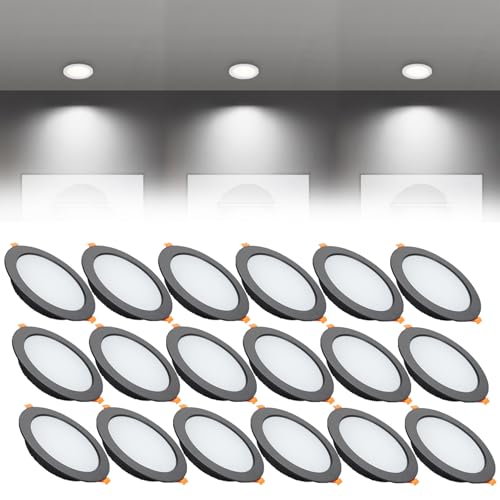 Plafonnier encastré LED 21W lot de 18 pour salon et couloir 6000K