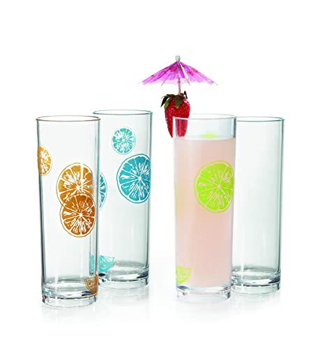 G.e.t. H-14-1-San-Cl-Ec Clear 14 Oz. Tom Collins, Break Resistant Dishwasher Safe San Specialty Drinkware Collection (Pack Of 4) #TOP4