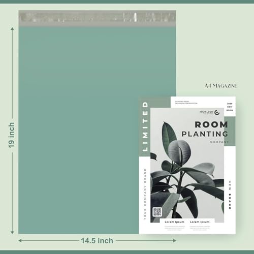 Image of Metronic Poly Mailers 14.5X19 1000 Pack, Strong Adhesive Shipping Bags for Clothing, Waterproof and Tear-Proof Shipping Envelopes, Packaging Bags Mailers Poly Bags in Grayed Jade Green