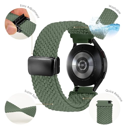 Bracelet montre nylon tressé à dégagement rapide élastique et ultra léger 20mm 22mm - 2