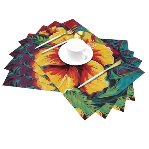 Sets de table en PVC lavables antidérapants pour fête maison - 6